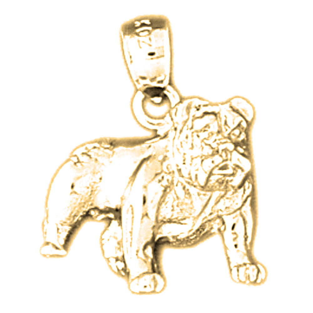 14K or 18K Gold Bulldog Pendant