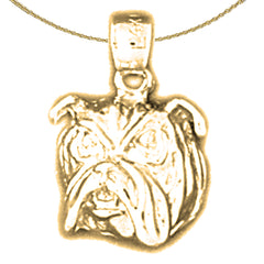 14K or 18K Gold Bulldog Pendant