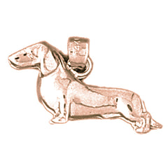 14K or 18K Gold Dachshund Pendant