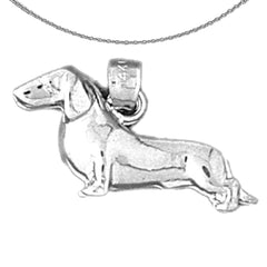 14K or 18K Gold Dachshund Pendant