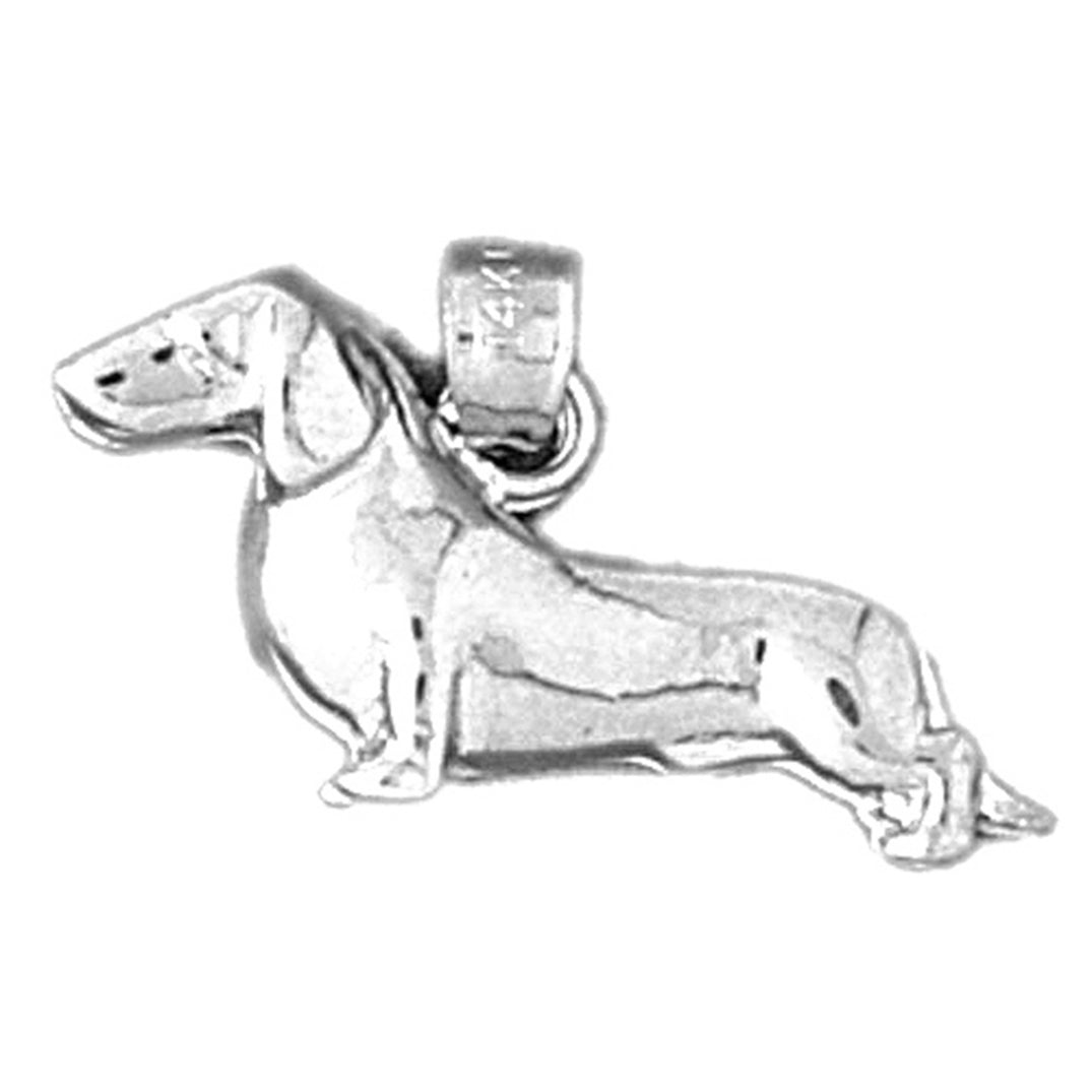 14K or 18K Gold Dachshund Pendant