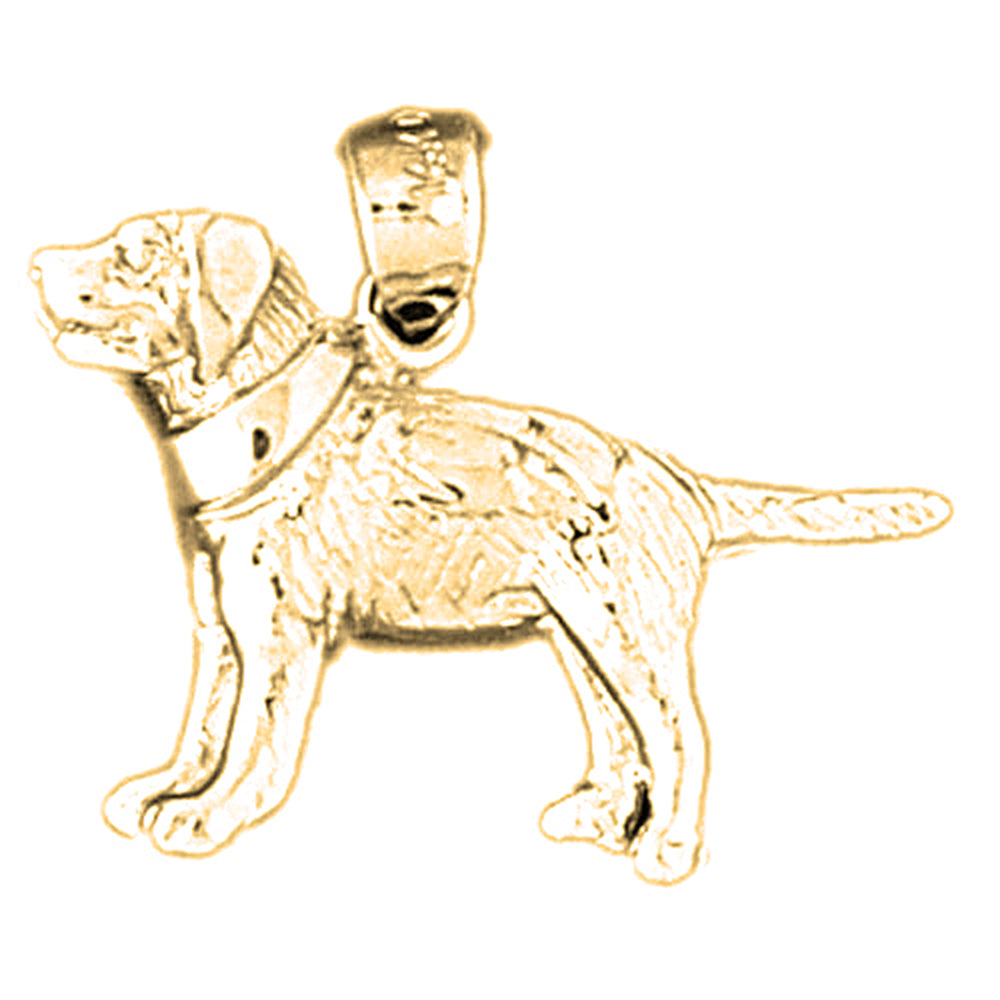 14K or 18K Gold Dog Pendant