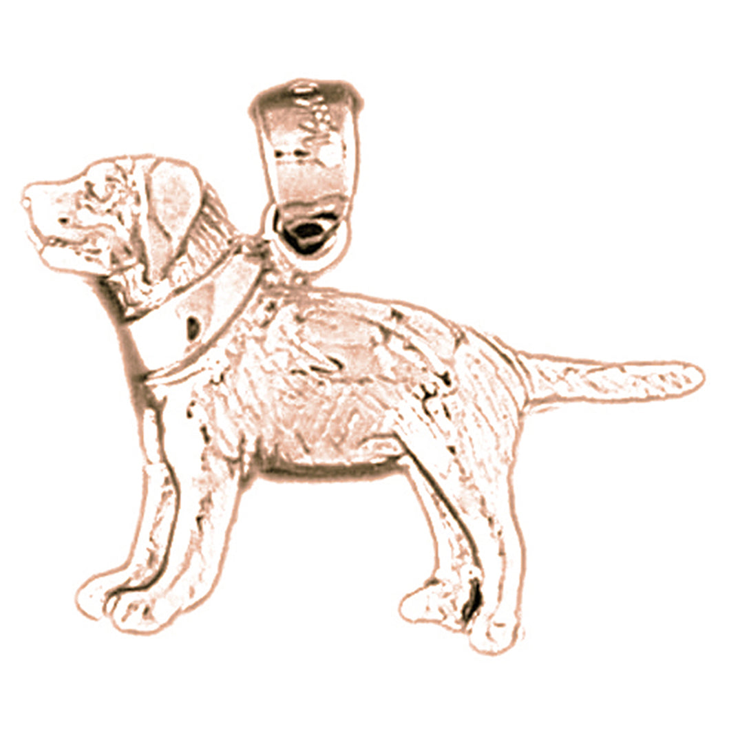 14K or 18K Gold Dog Pendant