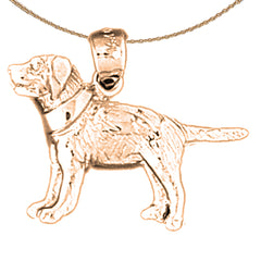 14K or 18K Gold Dog Pendant