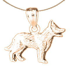 14K or 18K Gold Dog Pendant