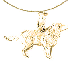 14K or 18K Gold Dog Pendant