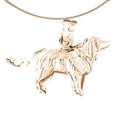 14K or 18K Gold Dog Pendant