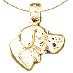 14K or 18K Gold Dog Pendant