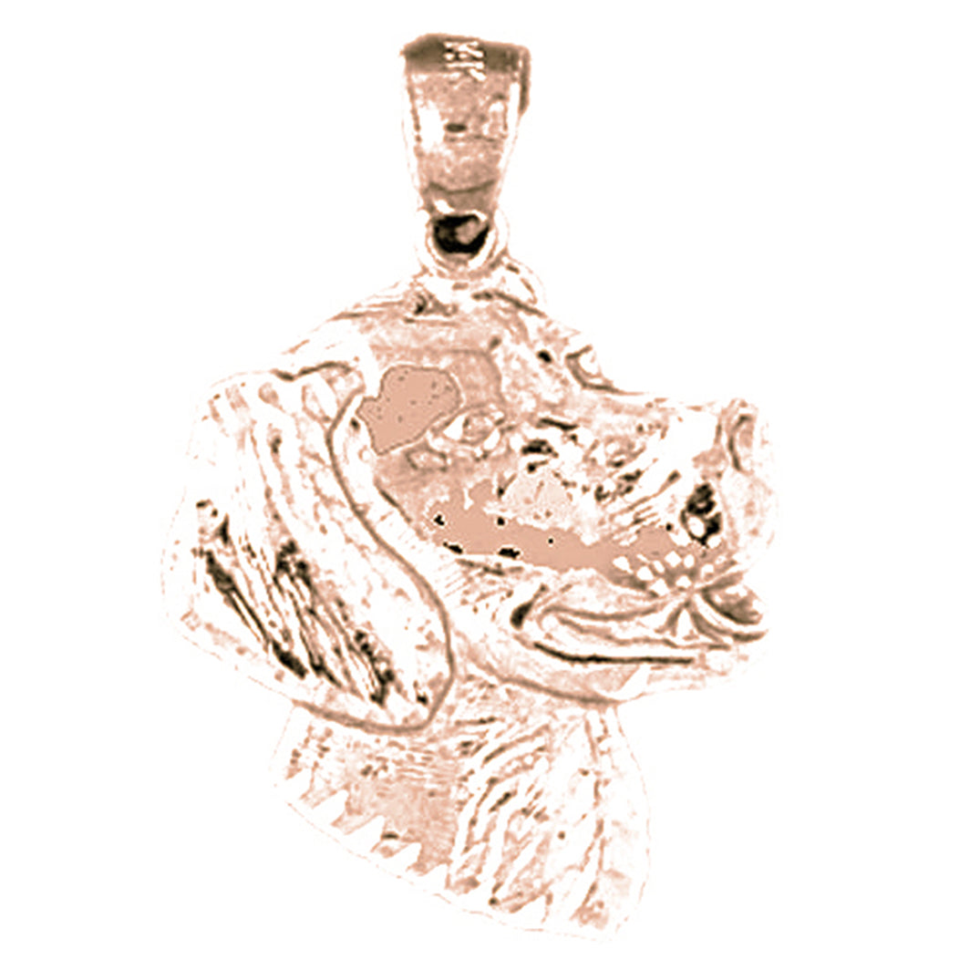 14K or 18K Gold Dog Pendant