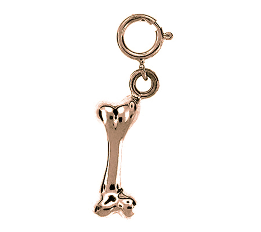 14K or 18K Gold Dog Bone Pendant