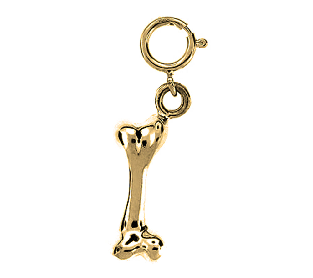 14K or 18K Gold Dog Bone Pendant