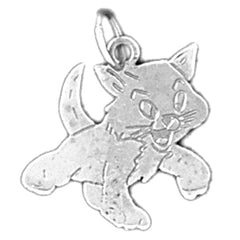 14K or 18K Gold Cat Pendant