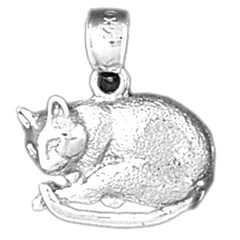 14K or 18K Gold Cat Pendant