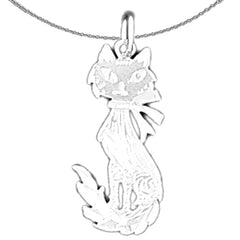 14K or 18K Gold Cat Pendant