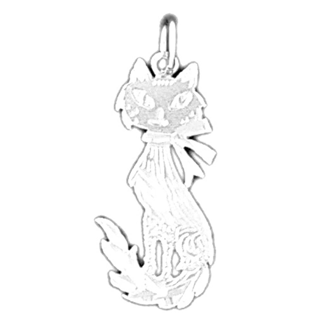 14K or 18K Gold Cat Pendant