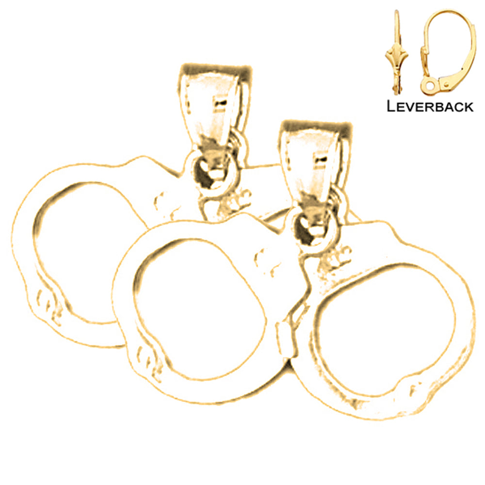 14K or 18K Gold Handcuff Earrings