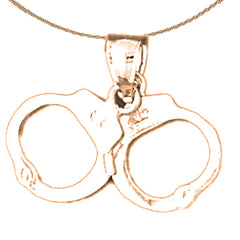 14K or 18K Gold Handcuff Pendant