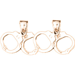 14K or 18K Gold 17mm Handcuff Earrings