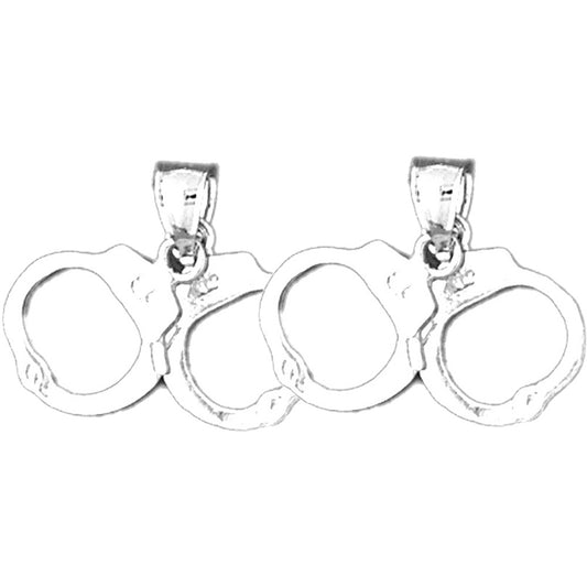 Sterling Silver 17mm Handcuff Earrings