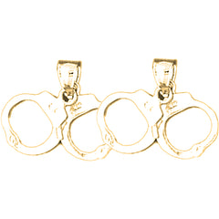 14K or 18K Gold 17mm Handcuff Earrings