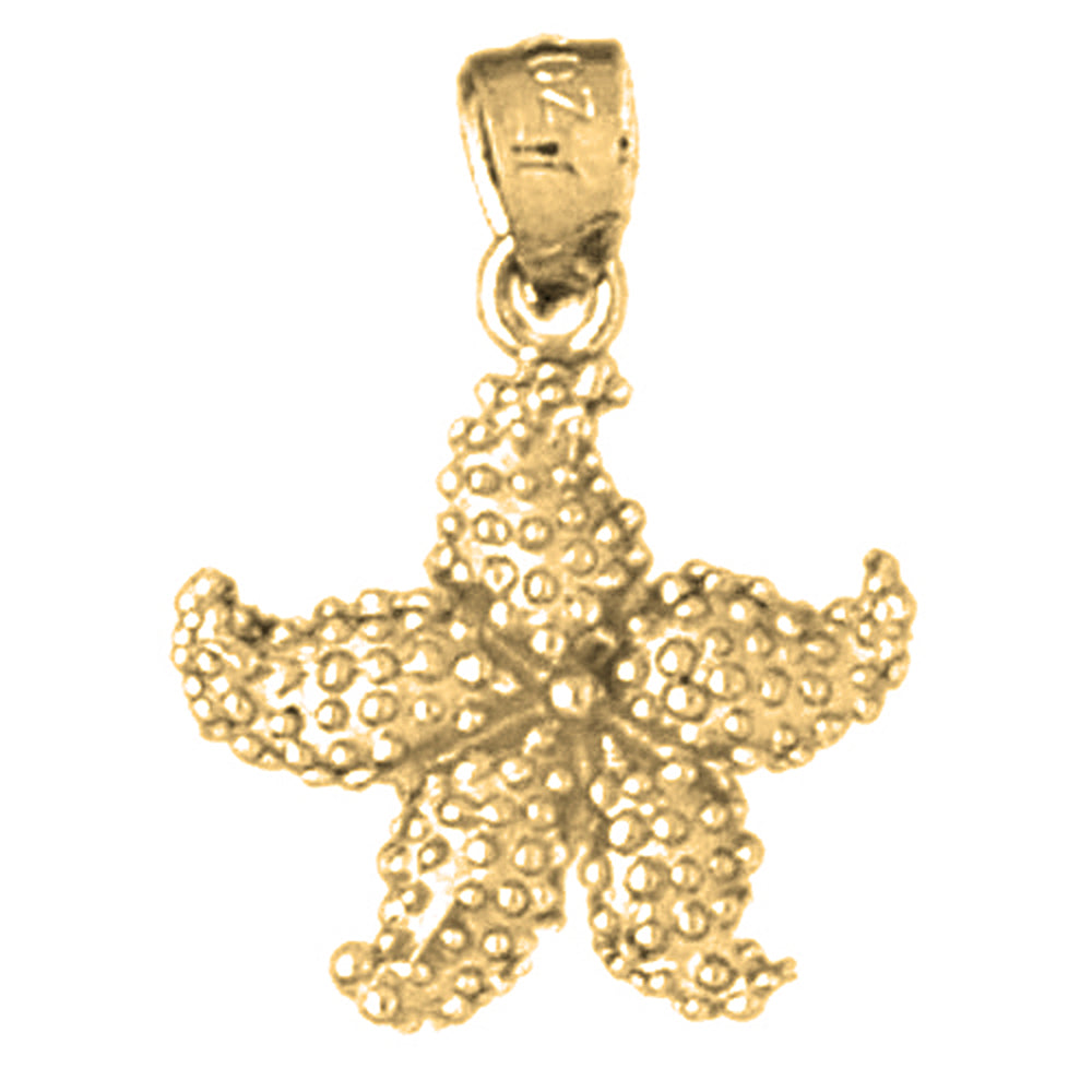 14K or 18K Gold Starfish Pendant