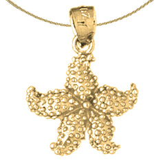 14K or 18K Gold Starfish Pendant