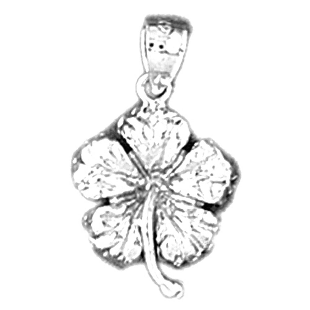 14K or 18K Gold Hibiscus Flower Pendant