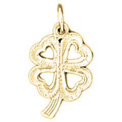 14K or 18K Gold 4 Heart Shamrock Pendant