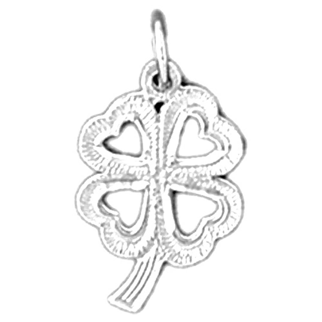 14K or 18K Gold 4 Heart Shamrock Pendant