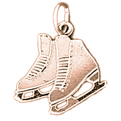 14K or 18K Gold Ice Skate Pendant