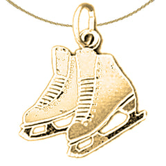 14K or 18K Gold Ice Skate Pendant