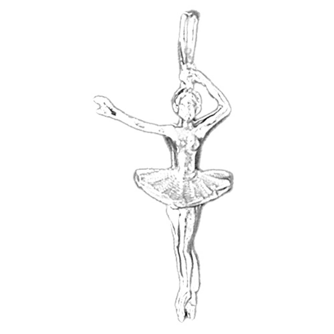 14K or 18K Gold Third Position Ballerina Pendant