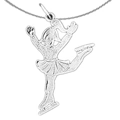 14K or 18K Gold Ice Skater Pendant