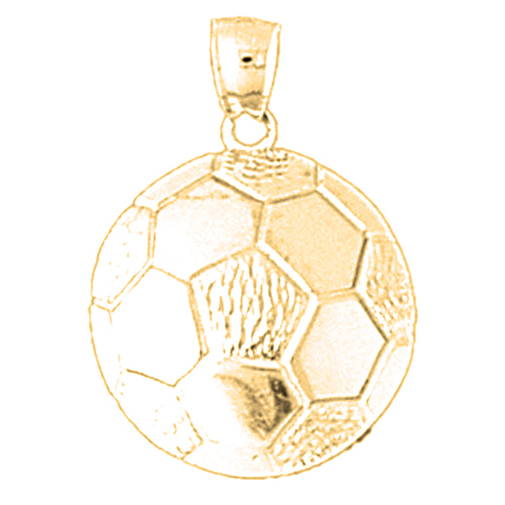 14K or 18K Gold Soccer Ball Pendant