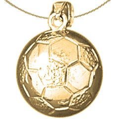 14K or 18K Gold 3D Soccer Ball Pendant