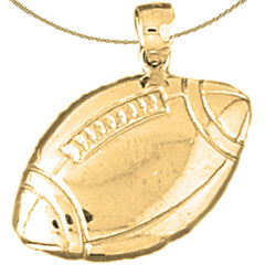 14K or 18K Gold Football Pendant