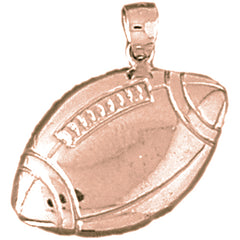 14K or 18K Gold Football Pendant