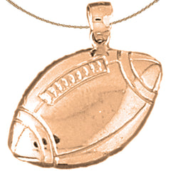 14K or 18K Gold Football Pendant