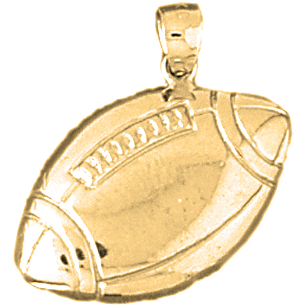 14K or 18K Gold Football Pendant