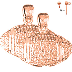 Fußball-Ohrringe aus 14 Karat oder 18 Karat Gold