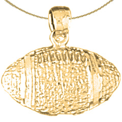 14K or 18K Gold Football Pendant