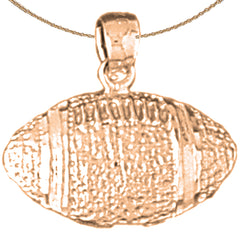 14K or 18K Gold Football Pendant