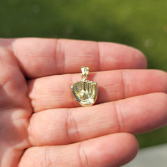 14K or 18K Gold Baseball Glove & Ball Pendant