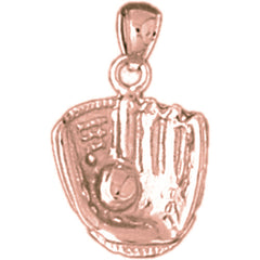 14K or 18K Gold Baseball Glove & Ball Pendant