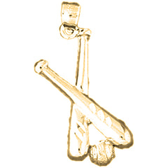 14K or 18K Gold Baseball Bat Pendant