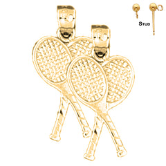 14K or 18K Gold Tennis Racket Earrings