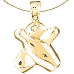 14K or 18K Gold Bowling Pin And Ball Pendant