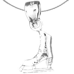 14K or 18K Gold 3D Ice Skate Pendant