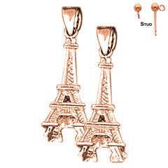 Pendientes Torre Eiffel de Oro de 14K o 18K de 26mm