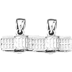 14K or 18K Gold 11mm White House Earrings